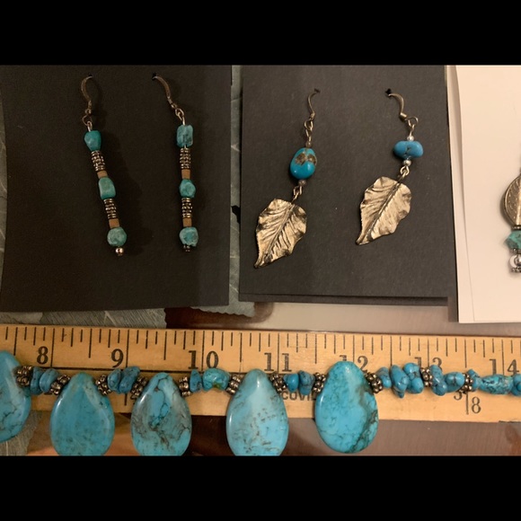 Turquoise Tear Drop necklaces - Picture 6 of 13